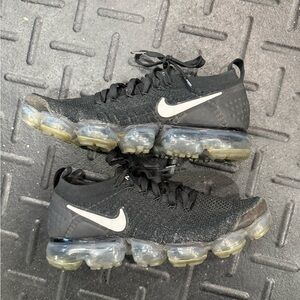 Nike Black and Gray VaporMax Flyknit Shoes